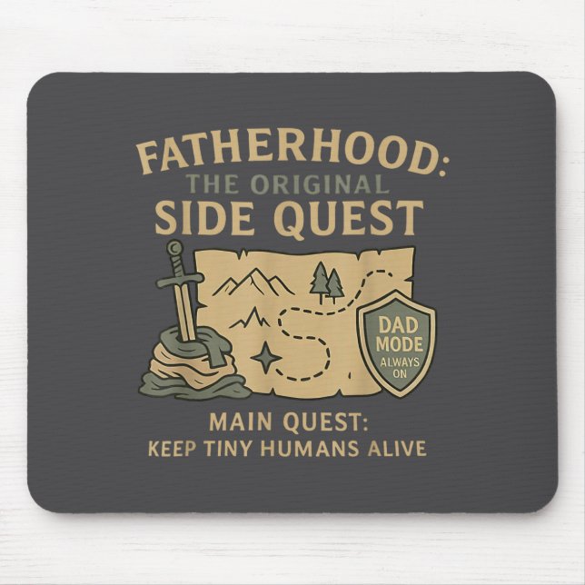 Fatherhood The Original Side Quest Dad Mode  Mouse Mat (Front)