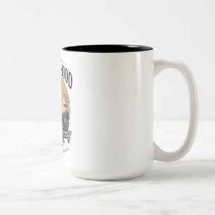 Fatherhood The Real Legacy Vintage Father's Day  Two-Tone Coffee Mug