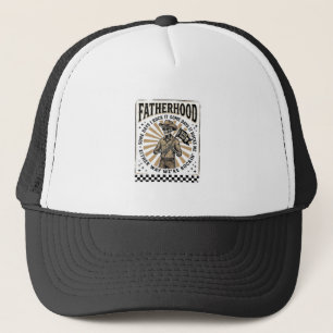 Fatherhood Vintage Skeleton Cowboy Dad Shirt Desig Trucker Hat