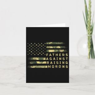 Fathers Against Raising Morons Funny Dad Joke Fath Card