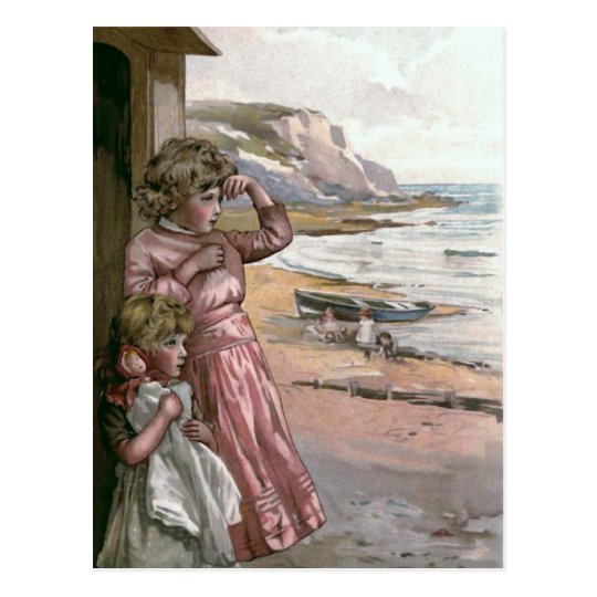 Father's Boat Vintage Book Illustration Postcard