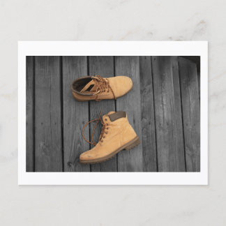 Father's Boots Postcard Print by JH Thornton