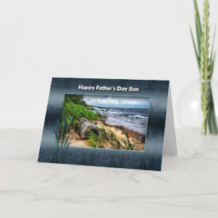Father's Dad - Son -  Driftwood Card