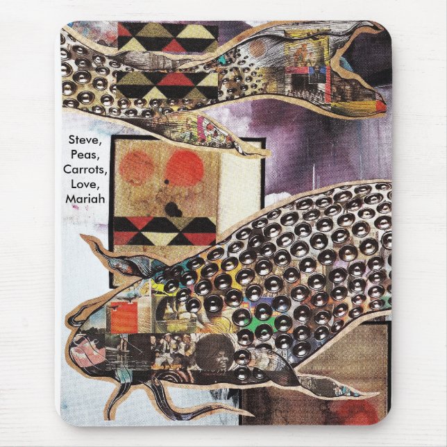 fathers day_0002, Steve,Peas,Carrots,Love,Mariah Mouse Mat (Front)