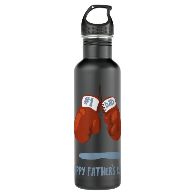 Father's Day 1 Dad Boxing Gloves 710 Ml Water Bottle (Front)