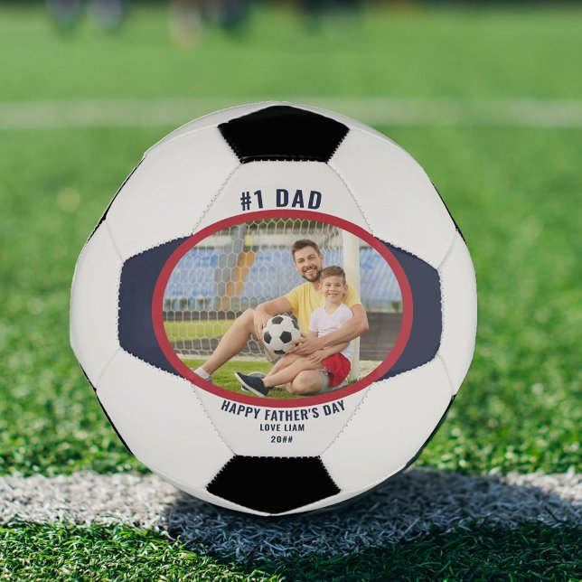 Father's Day #1 Dad Photo Personalised Football (Creator Uploaded)
