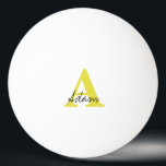 Fathers Day 2024 Gold Monograms Custom Name Gift  Ping Pong Ball<br><div class="desc">Designed with custom text templates for monogrammed initial & custom name,  this makes a wonderful gift for father's day,  birthday,  wedding party favours etc!</div>