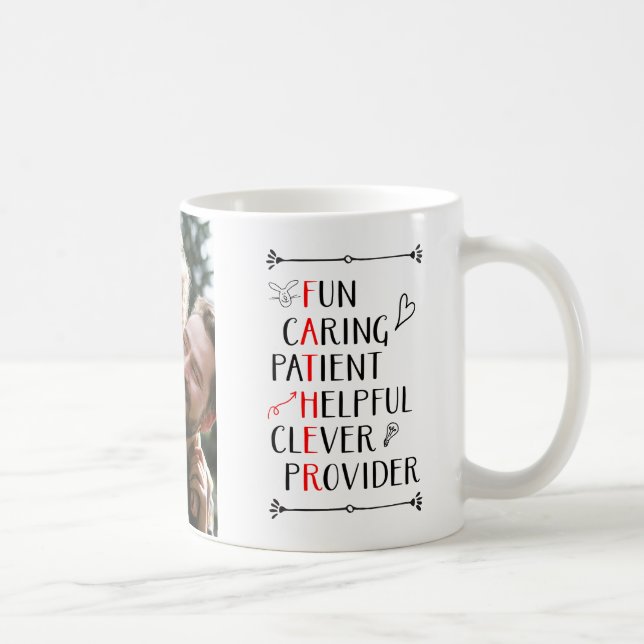 Father's Day 20xx Acrostic Photo Coffee Mug (Right)