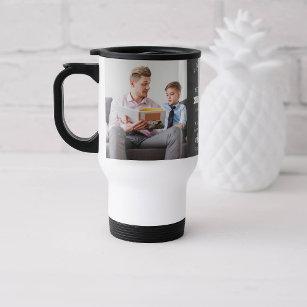 Father's Day 2 Photo Collage Travel Mug