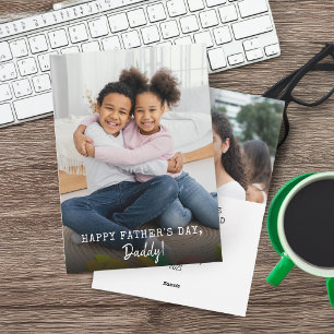 Father's Day 2 Photos Holiday Card