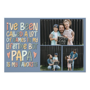 Father's Day 3 Photo Collage Print