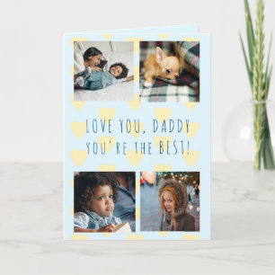 Father's Day 4 photo shoots collage Love you Daddy Card