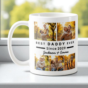 Father's Day 5 Photo Collage Best Daddy Ever  Coffee Mug