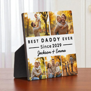Father's Day 5 Photo Collage Best Daddy Ever Plaque