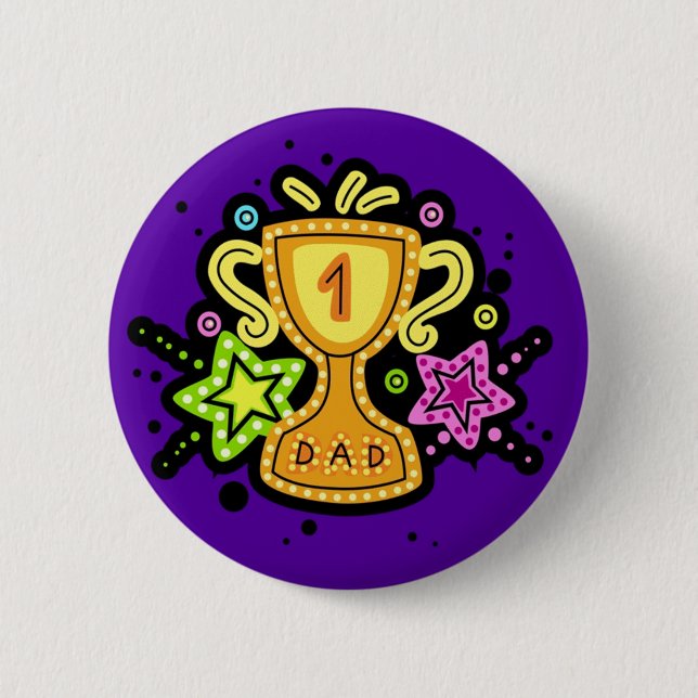 Father's Day 6 Cm Round Badge (Front)