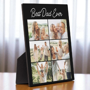 Father's Day 6 Photo Collage Best Dad Ever  Plaque