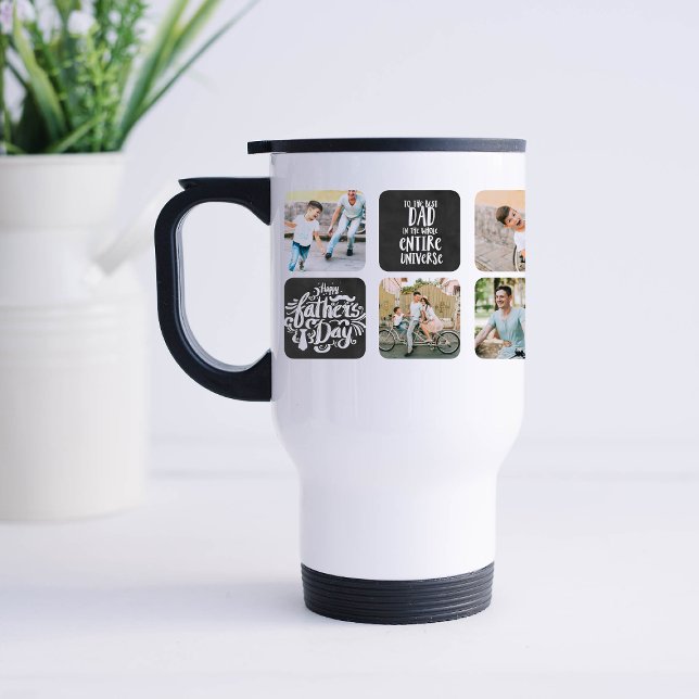 Father's Day 6 Photo Collage Travel Mug (Creator Uploaded)
