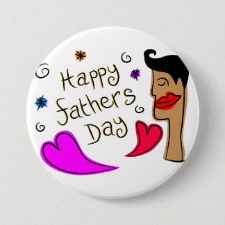 fathers day 7.5 cm round badge