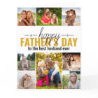 Fathers Day 8 Photo Collage Personalised Card