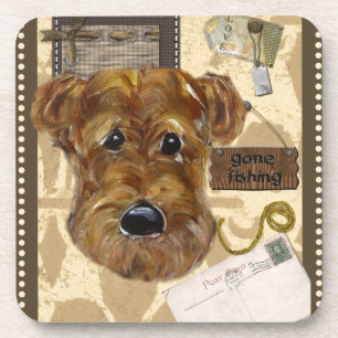 FATHER'S DAY AIREDALE COASTER