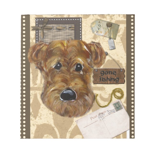 FATHER'S DAY AIREDALE NOTEPAD (Front)