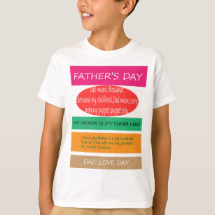 Father's day alphabet card. T-Shirt