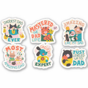 FATHER'S DAY ANIMALS CHARACTERS SET 