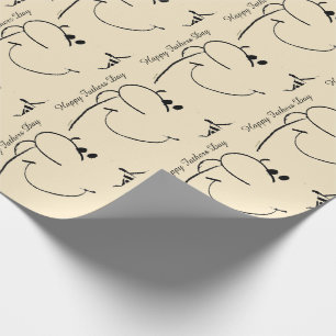 Fathers Day Animated Face Wrapping Paper