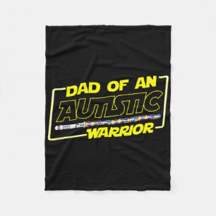 Father's Day Autism Warrior Awareness Dad For Men Fleece Blanket