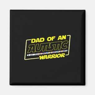 Father's Day Autism Warrior Awareness Dad For Men Magnet