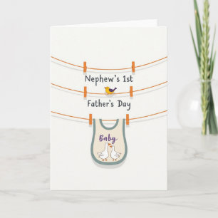 Fathers Day Baby Bib Line Card