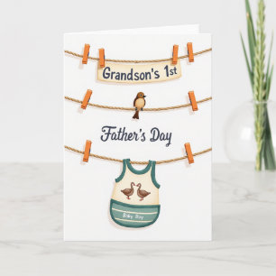 Fathers Day Baby Clothes Card