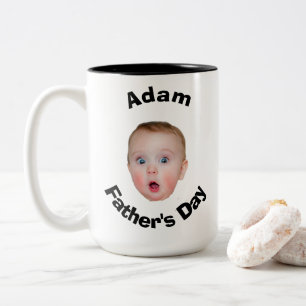 Father's Day, Baby Face Gift, Custom Face Trends Two-Tone Coffee Mug