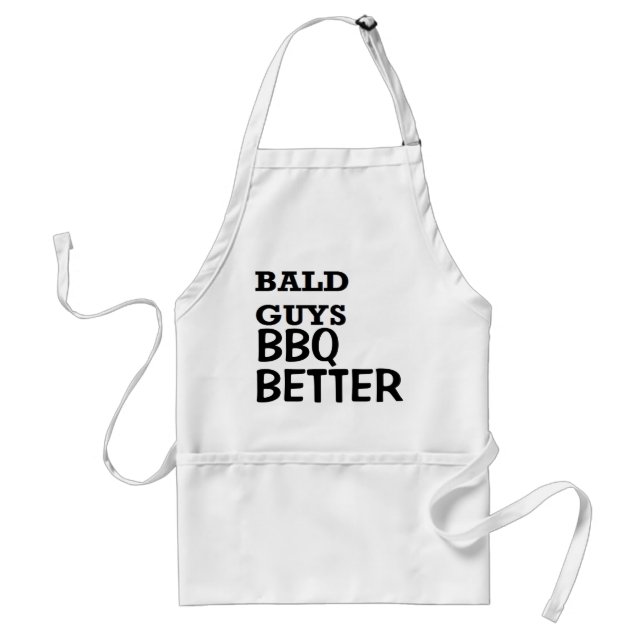 Fathers Day Bald Guys BBQ Better Birthday Standard Apron (Front)