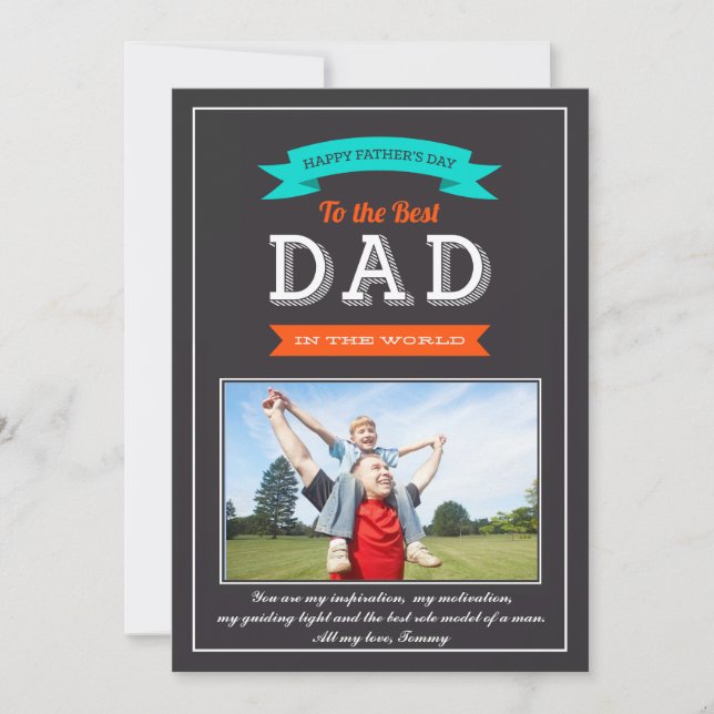 Father's Day Banner Photo Card (Front)