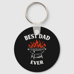 Fathers Day Barbecue Humour Retro Style 1 Key Ring
