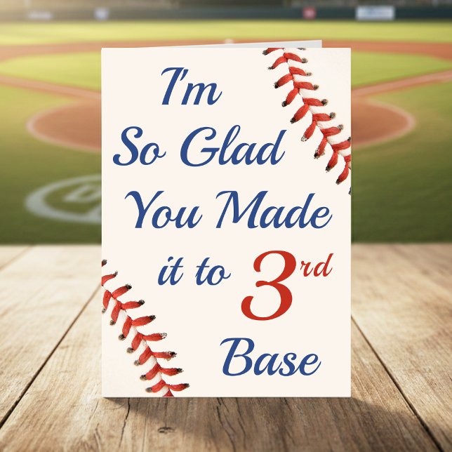 Father's Day Baseball 3rd Base Funny Sports Card (Creator Uploaded)