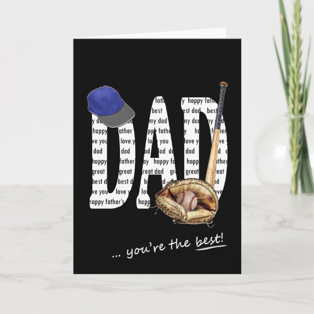 Father's Day Baseball Card (Front)