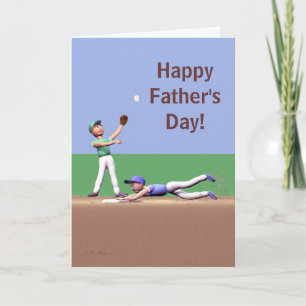 Fathers Day Baseball Characters Card
