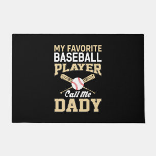 Father's Day Baseball Player Call Me Dad Doormat
