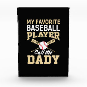 Father's Day Baseball Player Call Me Dad Photo Block