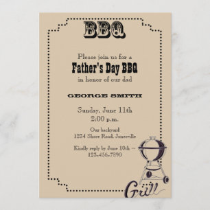 Father's Day BBQ Party Invitation