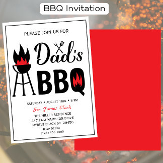 Father's Day BBQ Party Invitation