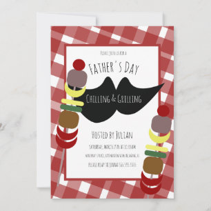Father's Day BBQ Picnic Chilling Grilling  Invitation