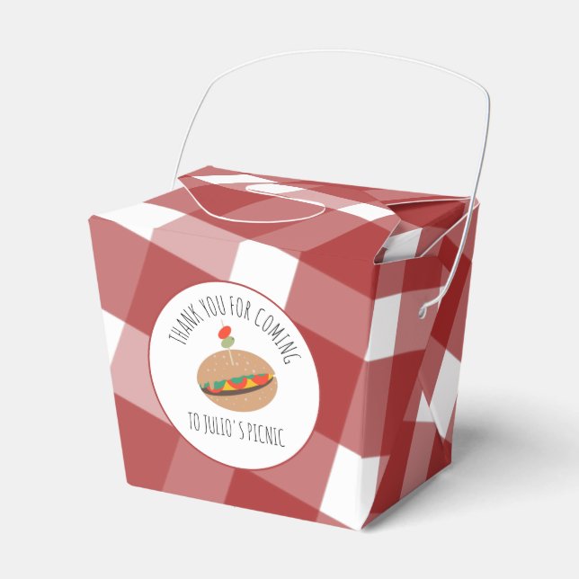 Father's Day BBQ Picnic Event Sandwich  Favour Box (Front Side)