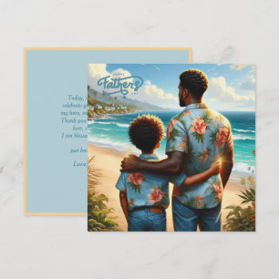 Father's Day Beach Bond Ethnic Father & Son