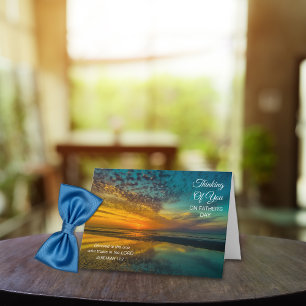 Father's Day Beach Ocean Sunset Greeting Card