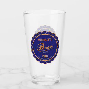 Father's Day Beer Bottle Cap Pub Glass
