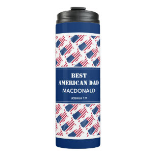 Father's Day BEST AMERICAN DAD USA Custom America Thermal Tumbler