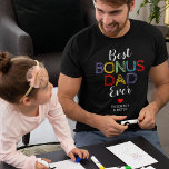 Father's Day Best Bonus Dad Ever T-Shirt<br><div class="desc">Stepfather t-shirt featuring the sweet saying "best bonus dad ever",  a cute red heart,  and the childrens names.</div>